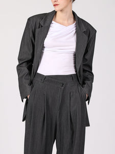 Ryker Asymmetric Dress Pants, Dark Gray