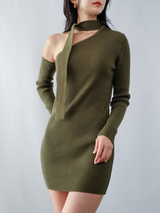 Taemi Mini Dress, Olive Green