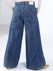 Darcy Wide Leg Jeans, Deep Blue