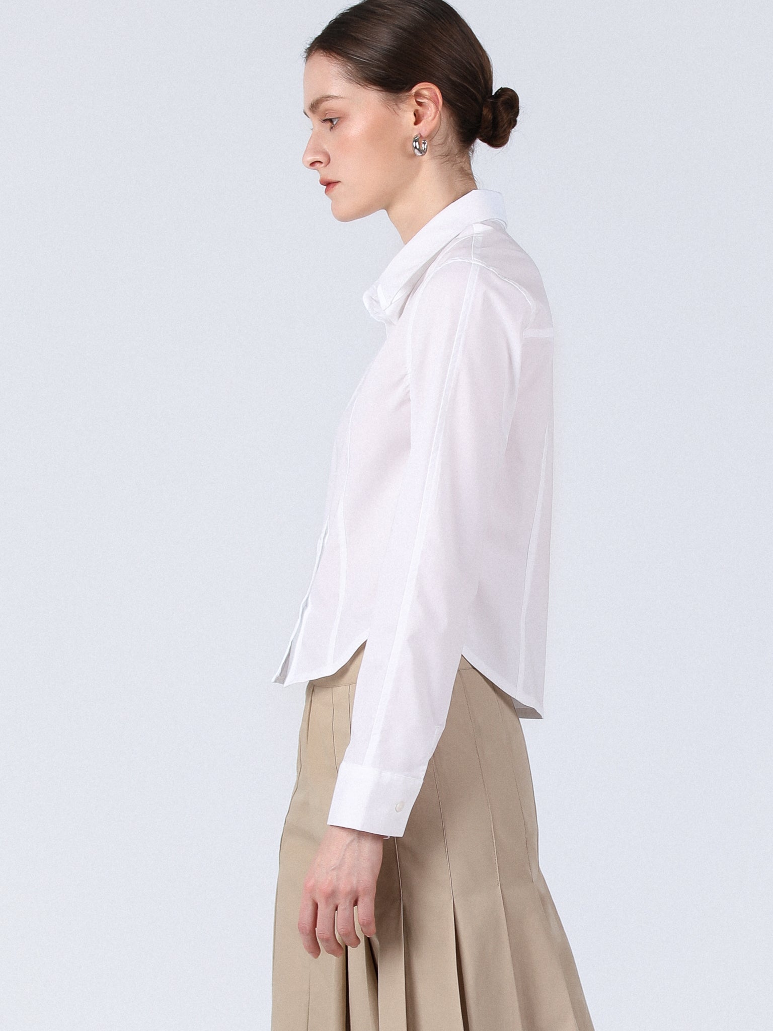 Princess Seam Dress Shirt, White